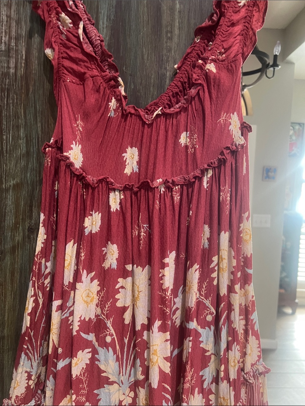 We The Free Red Floral Mini Dress - Picture 3 of 5